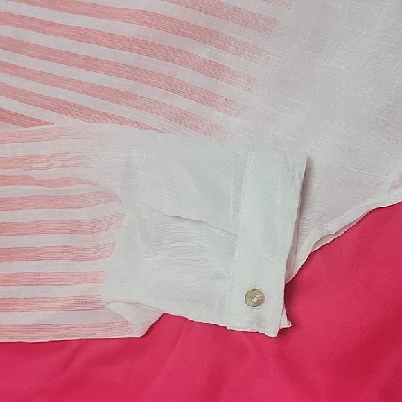 Zac & Rachel Petite striped button up blouse - Picture 4 of 7